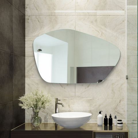 Oval Blob Frameless Mirror for Bathroom