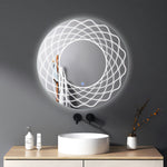 Polo Motif Gleam - LED Bathroom Mirror - Natural White Light - Round