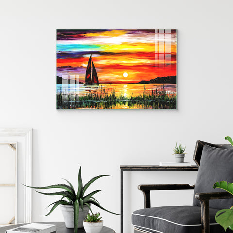 Rainbow Sun Digital Arts Wall Painting for Home