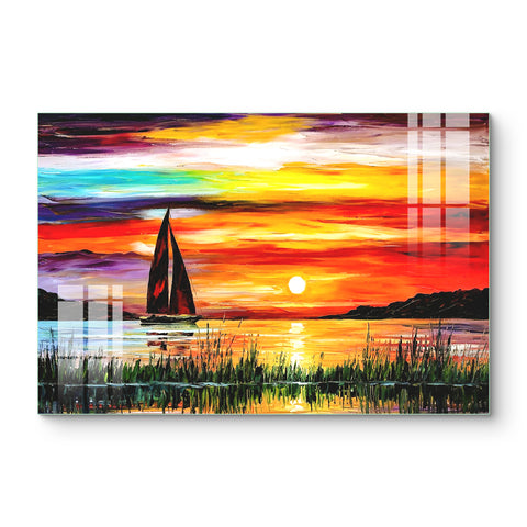 Rainbow Sun Digital Arts Wall Painting for Home