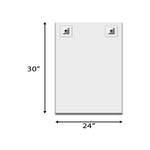 Cut Edge Corner Glow LED Mirror for Bathroom - Warm White Light - Rectangular