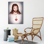 The Beautiful Sacred Heart Jesus Christ Glass Wall Paintings