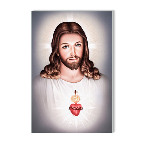 The Beautiful Sacred Heart Jesus Christ Glass Wall Paintings