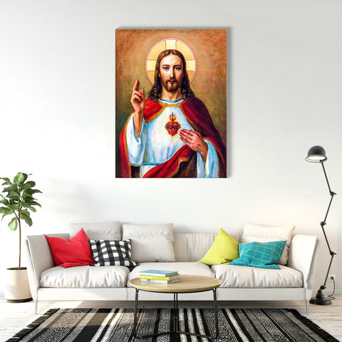 Jesus Christ - Wall Painting on Glass