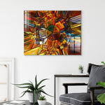 Digital Glass Prints: Shattered Beauty of Abstract Mosaic Art