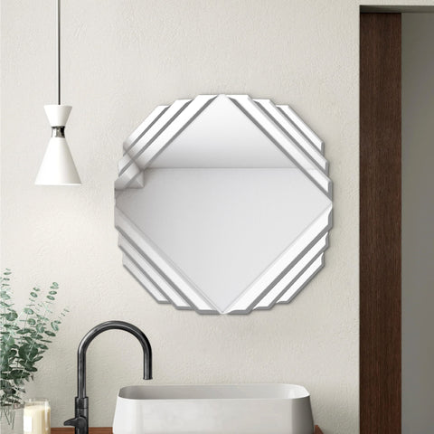 Frameless Octagonal Basel Beveled Mirror