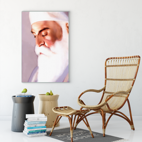 Sri Guru Nanak Dev Ji Glass Wall Painting