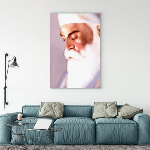 Sri Guru Nanak Dev Ji Glass Wall Painting