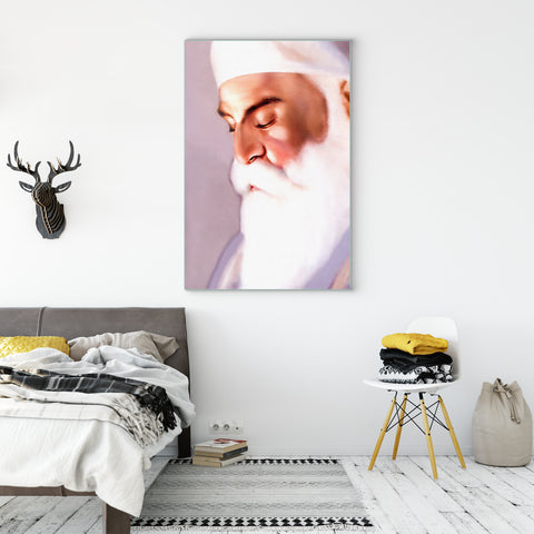 Sri Guru Nanak Dev Ji Glass Wall Painting
