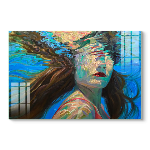 Abstract Frameless Beautiful Wall Painting for Home: Stunning Underwater Painting