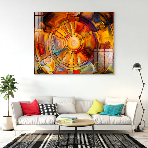 Digital Glass Prints: Tangled Tiles Mosaic art Paintings