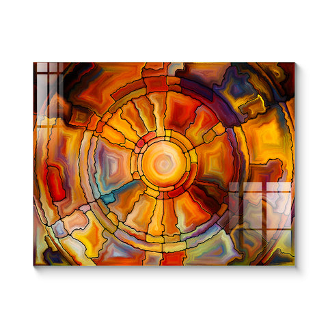 Digital Glass Prints: Tangled Tiles Mosaic art Paintings