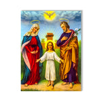 The Holy Family Modern Art Glass Wall Painting
