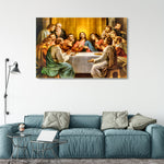The Last Supper Modern Art Glass Wall Painting