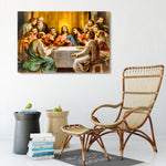 The Last Supper Modern Art Glass Wall Painting