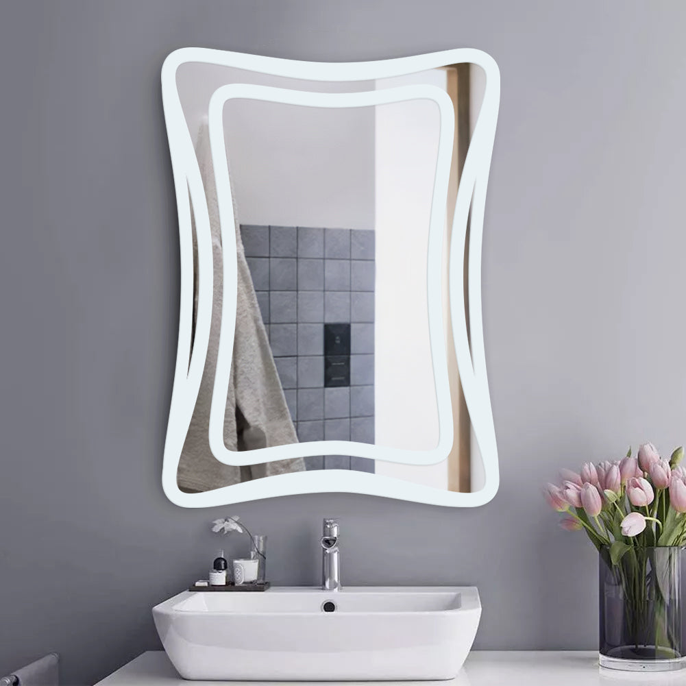 Wave - Frameless Frosted Mirror
