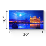 Night View Golden Temple, Shri Harmandir Sahib Glass Wall Painting
