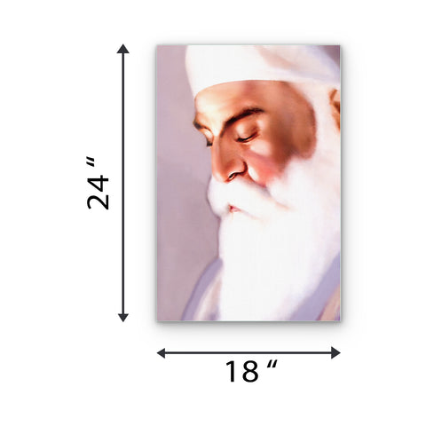 Sri Guru Nanak Dev Ji Glass Wall Painting