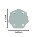 Octagonal Bevelled Mirror Frameless
