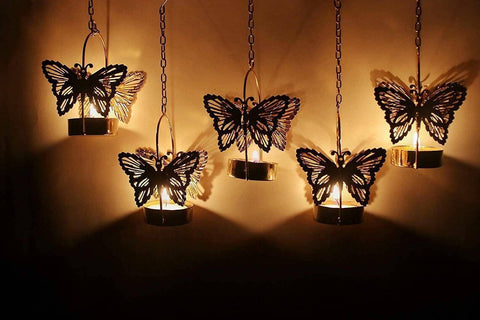 Beautiful Butterfly hanging tea light holder (Set of 4)