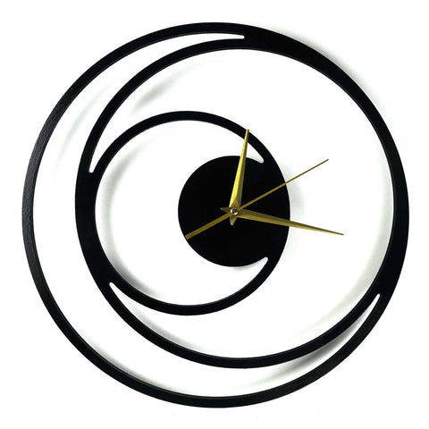 Matte Black Benn Circle Analog Clock