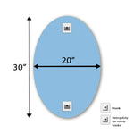 Frameless Oval Beveled Mirror for Bathroom