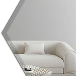 Frameless Hexagonal Beveled Mirror For Living & Bathroom Wall