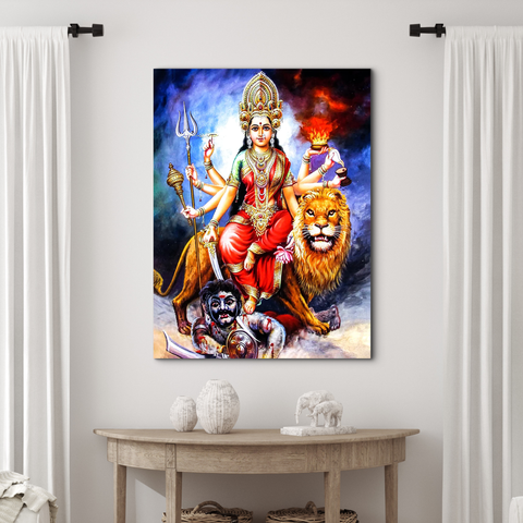 Frameless Beautiful Wall Painting for Home: Durga Mata