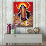 Lord Shiva and Maa Kali Glass Wall Paintings