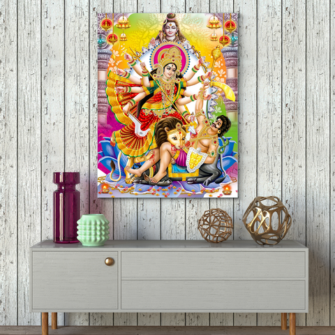 Frameless Beautiful Wall Painting for Home: Maa Durga