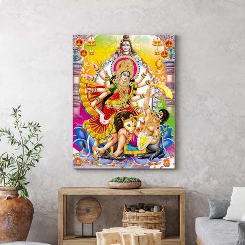 Frameless Beautiful Wall Painting for Home: Maa Durga