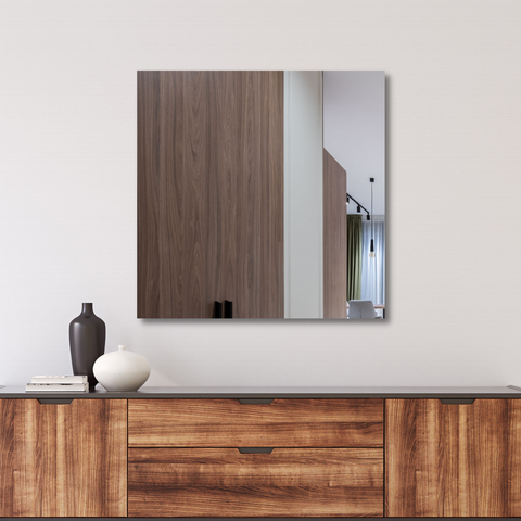 Frameless Square Mirror for Bathroom Wall