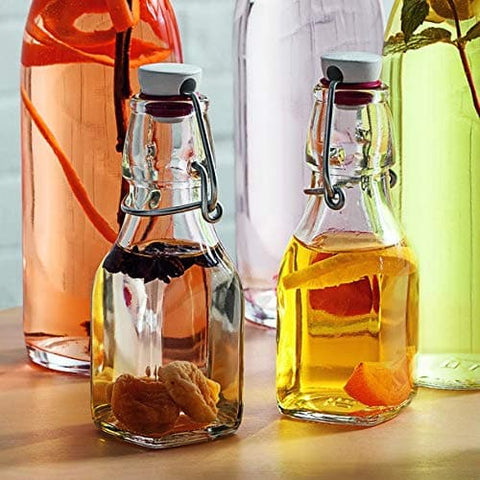 Bormioli Glass Bottles With Swing Top - Set of 2