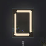 Asymmetry Illuminated edge Glow - Rectangular LED Mirror for Bathroom -Dual-Color