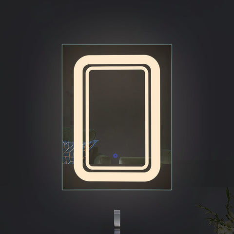 Duo Illuminated edge Glow - Rectangular LED Mirror for Bathroom -Dual-Color