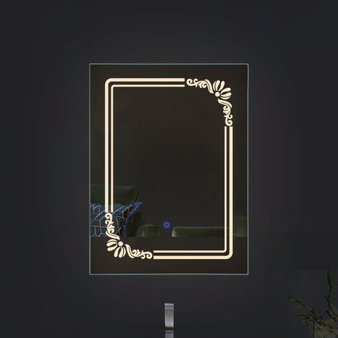 Flora edge Glow - Rectangular LED Mirror for Bathroom -Dual-Color