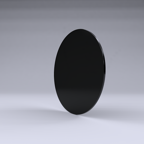 Circular Tinted Black Toughened Glass Table -Top