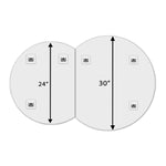 Semi Dual Round Bevelled Mirror Frameless