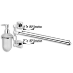 Flair Towel BAR & Glass SOAP Dispenser Set with Brass Fittings (Supreme)