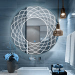 Polo Motif Gleam - LED Bathroom Mirror - Natural White Light - Round