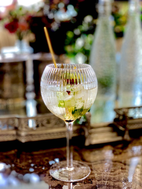 Ribbed Wine Glass White box - Set of 6Pcs
