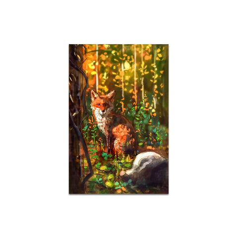 Frameless Beautiful Wall Painting for Home: Modern Wildlife Fox