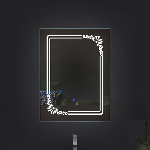 Flora edge Glow - Rectangular LED Mirror for Bathroom -Dual-Color
