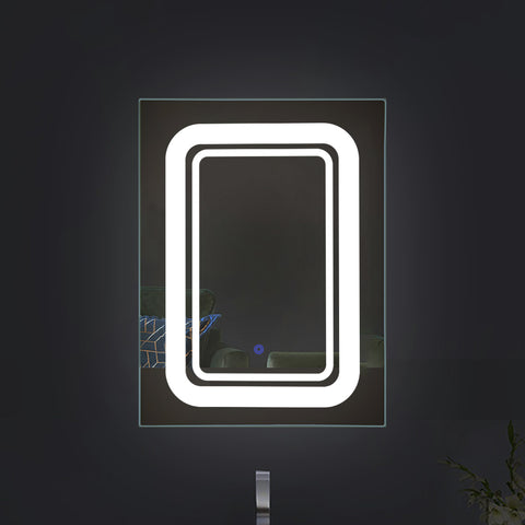 Duo Illuminated edge Glow - Rectangular LED Mirror for Bathroom -Dual-Color
