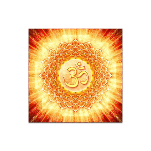 Frameless Beautiful Wall Painting for Home: Art of Composure and Duvet Lotus OM