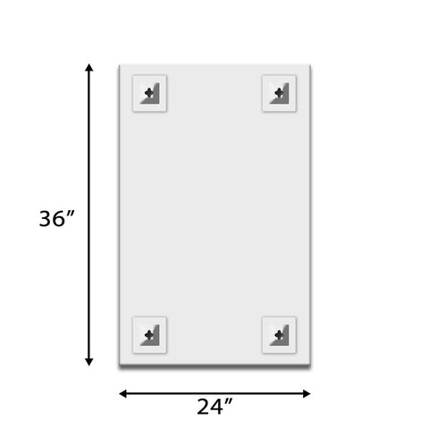 Rectangular Curvy Beveled Mirror Frameless