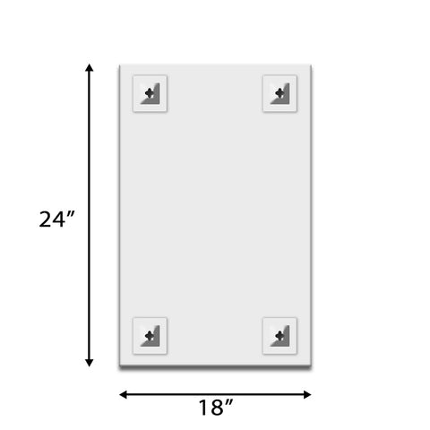 Rectangular Curvy Beveled Mirror Frameless