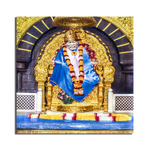 Frameless Shirdi Shri Sai Baba's Glass Wall Painting