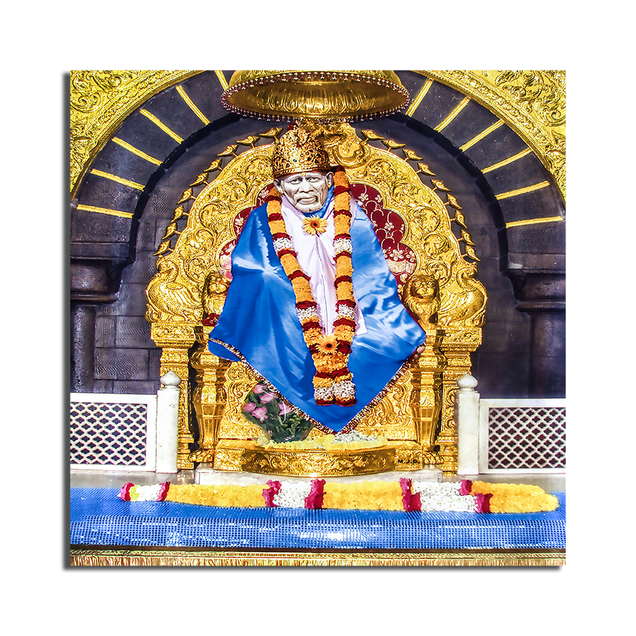 Shirdi Sai Baba's Glass Wall Painting for Home, Living Room ...