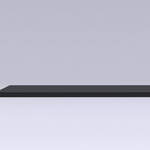 Toughened Black Tinted Rectangular Glass Table Top
